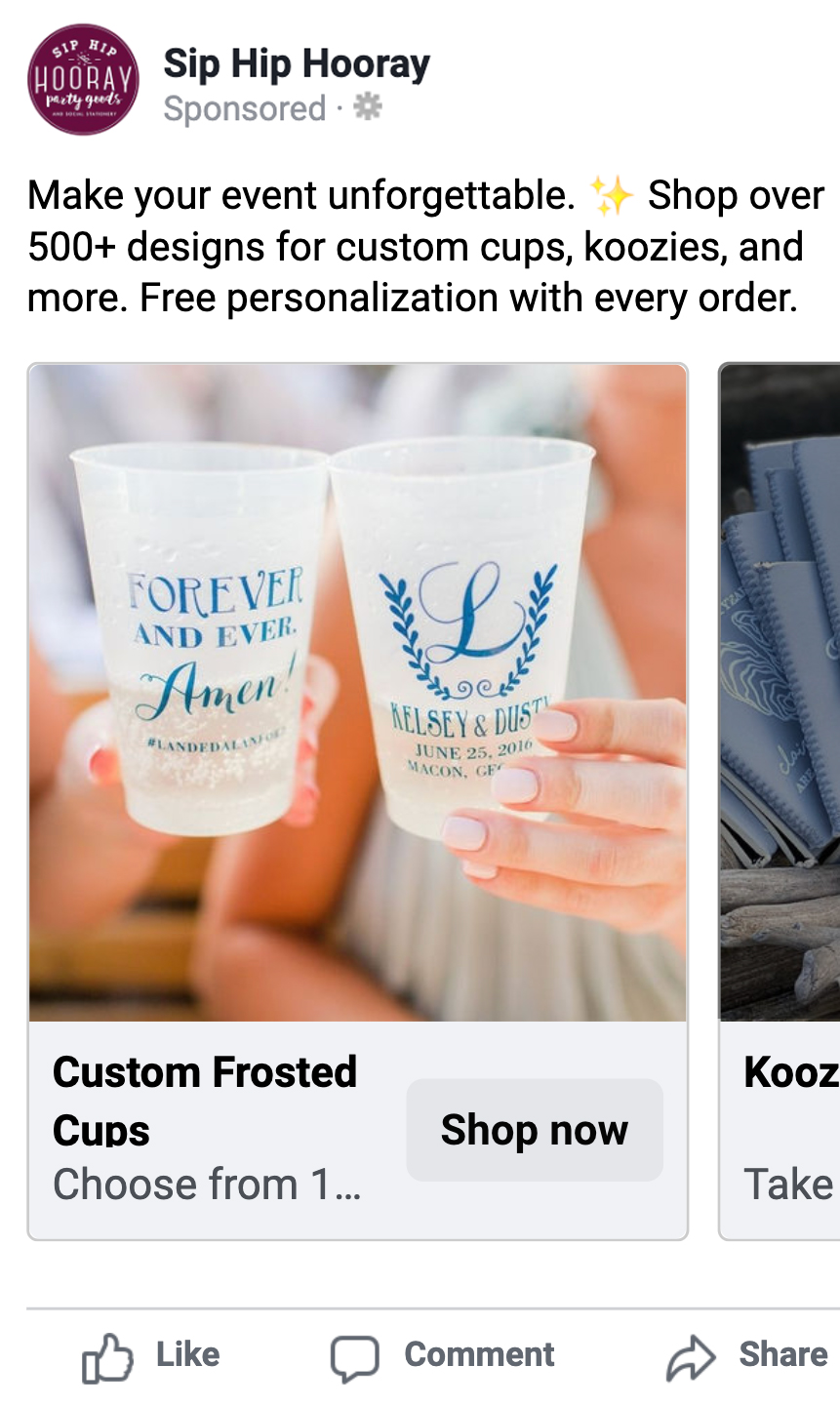 Custom Cups Ad